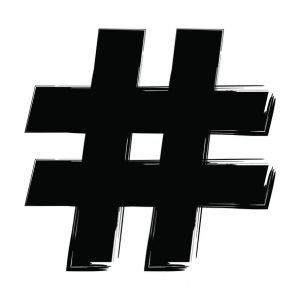 black hashtag