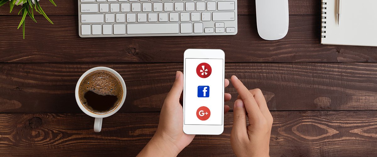 Person on their phone using social media